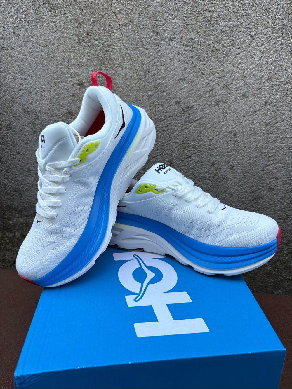 Hoka One One Bondi 8 Shoes Women Size 6.5B White Running Sneakers 1123202 - Picture 5 of 6